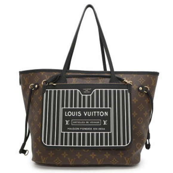 Louis Vuitton Monogram Neverfull Tote Bag Reversible Noir Black - Picture 1 of 8